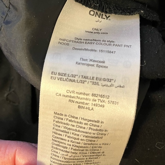 Only black  trousers straight leg ankle crop comfy pants size large - Picture 6 of 7